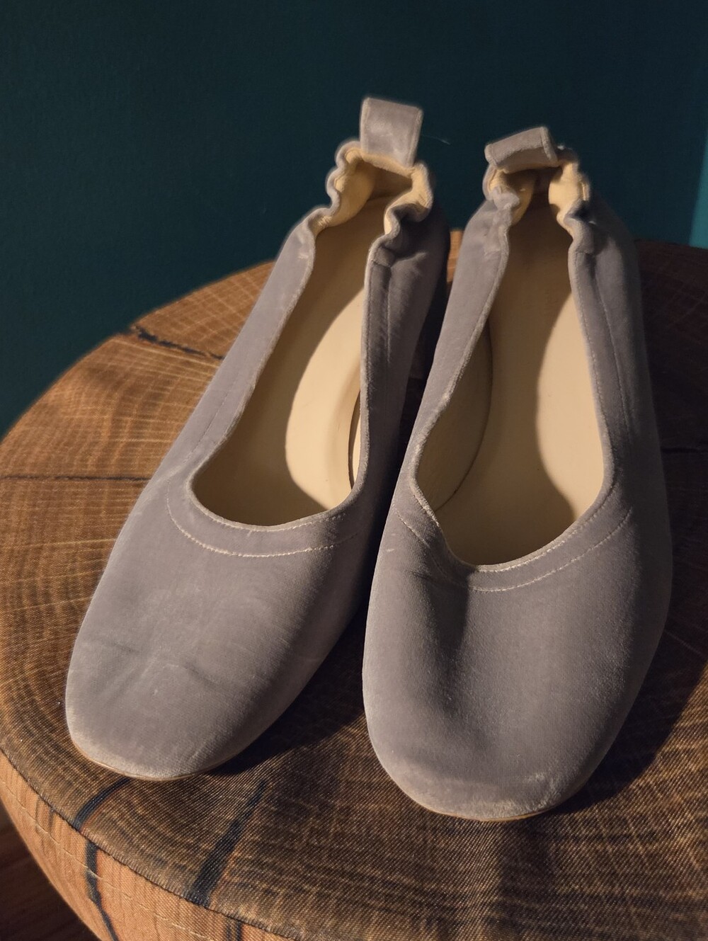 Everlane Day Heel Womens 10.5 Chunky Pump In Grey Suede - Picture 5 of 12